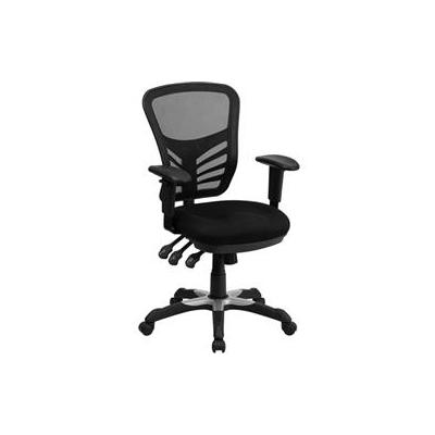 Flash Furniture Mid-Back Black Mesh Chair with Triple Paddle Control (FLA-HL-0001-GG)