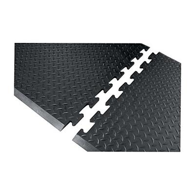 NoTrax Diamond Top Interlock Floor Mat - 28in. x 31in. End, Black, Model# 545E2821BL